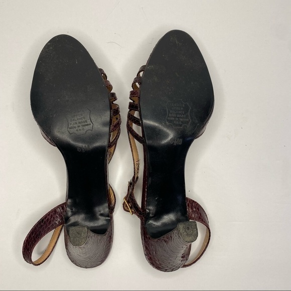 GENUINE Snakeskin Burgundy Heels - Picture 6 of 6